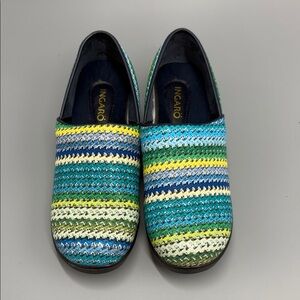 Ingaro Blue and Green women’s ' Slip-On Nursing Clogs Size 8.5